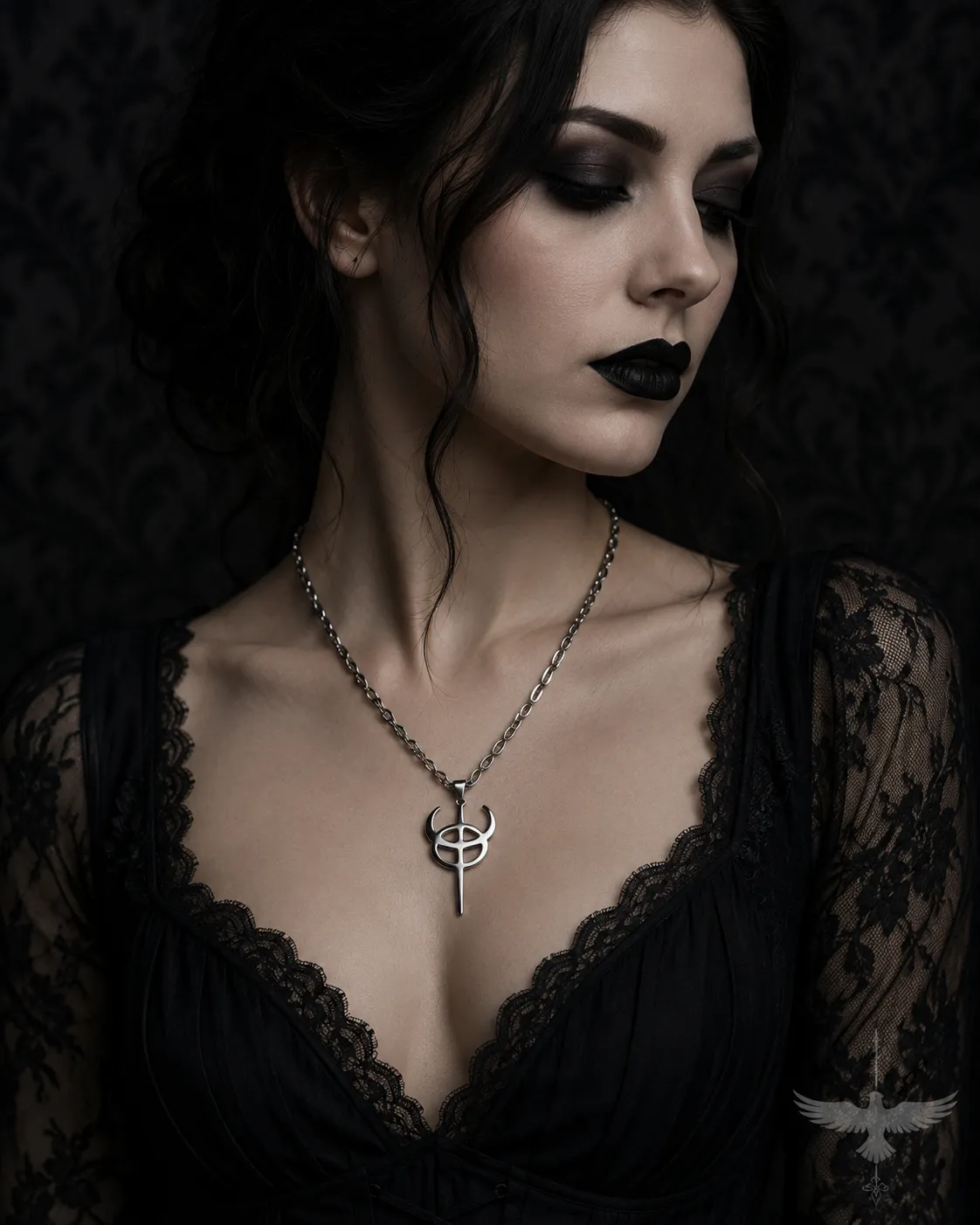 Сріблястий кулон “Clavicula Nox”